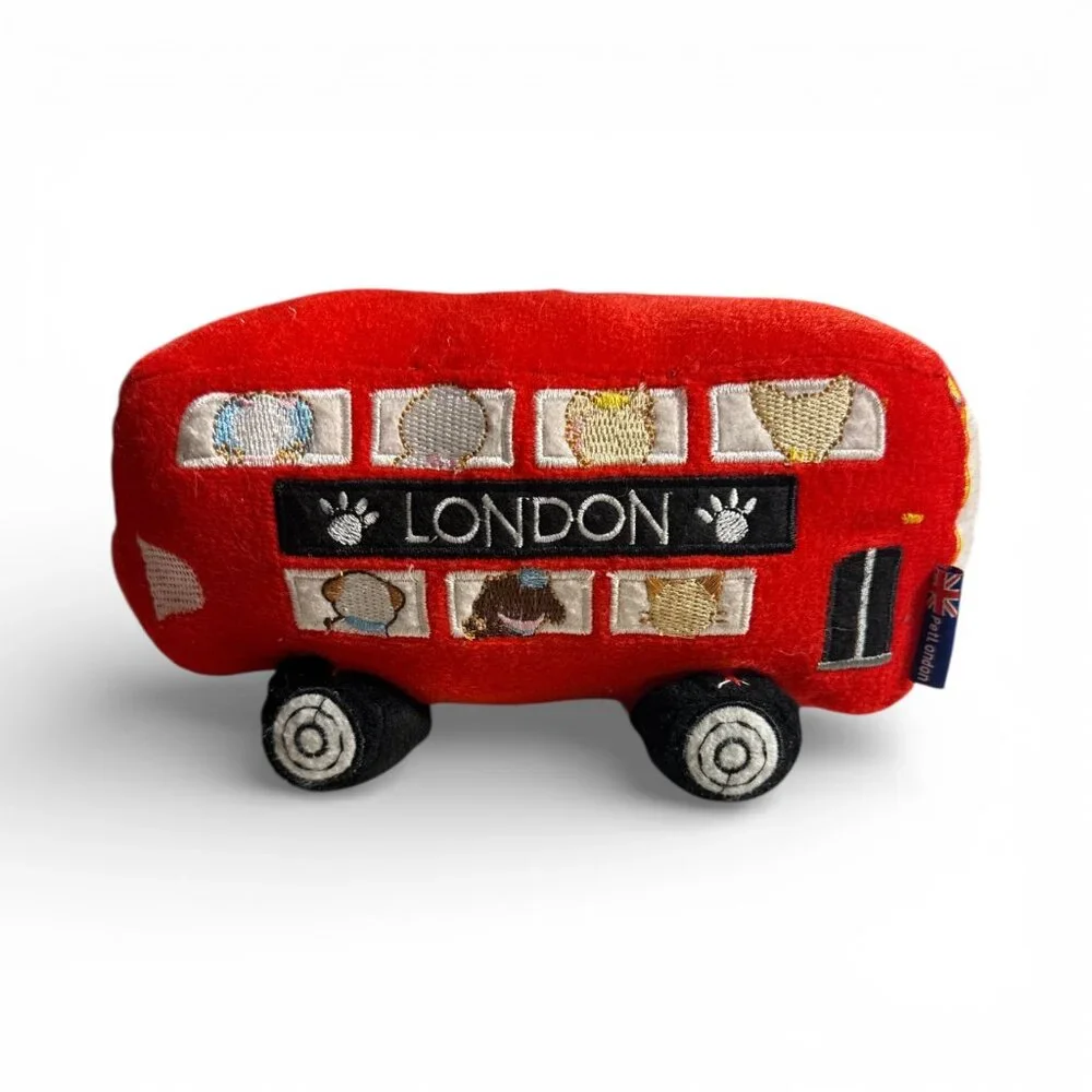 PetLondon London Bus Dog Plush Toy Bulldog Poodle Pomeranian Dachschund Dog